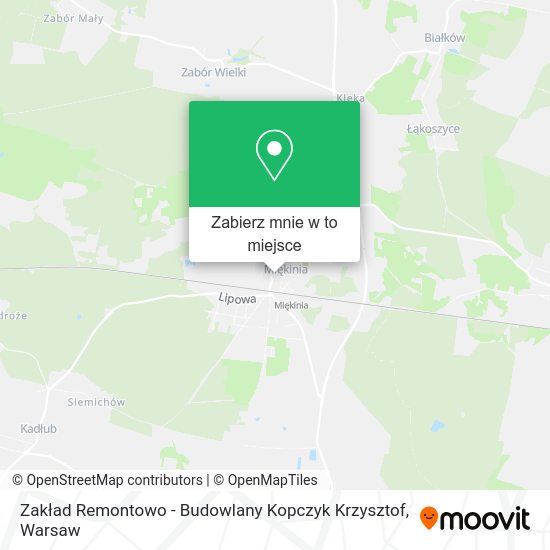 Mapa Zakład Remontowo - Budowlany Kopczyk Krzysztof