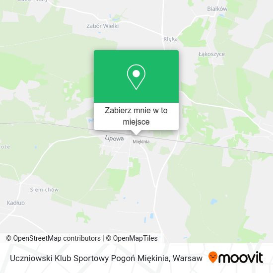 Mapa Uczniowski Klub Sportowy Pogoń Miękinia