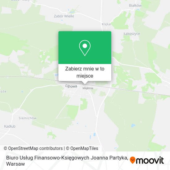 Mapa Biuro Usług Finansowo-Księgowych Joanna Partyka