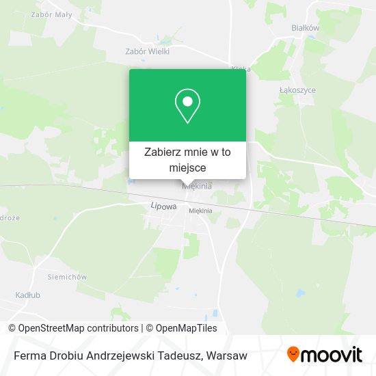 Mapa Ferma Drobiu Andrzejewski Tadeusz