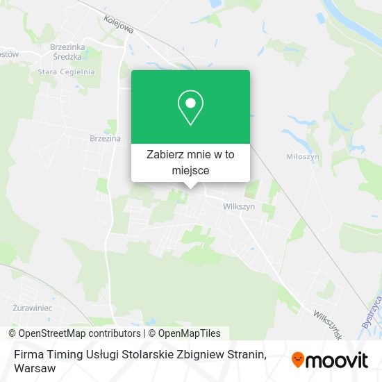 Mapa Firma Timing Usługi Stolarskie Zbigniew Stranin