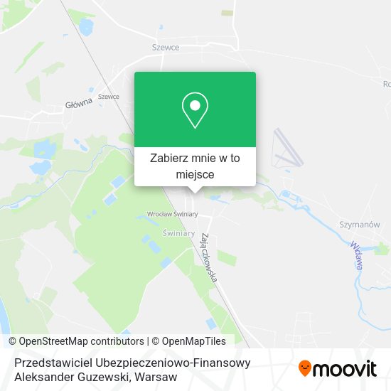 Mapa Przedstawiciel Ubezpieczeniowo-Finansowy Aleksander Guzewski