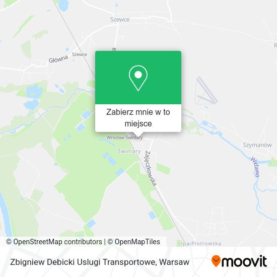 Mapa Zbigniew Debicki Uslugi Transportowe