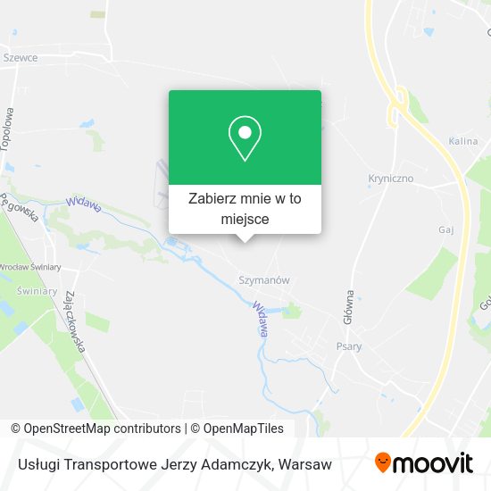 Mapa Usługi Transportowe Jerzy Adamczyk