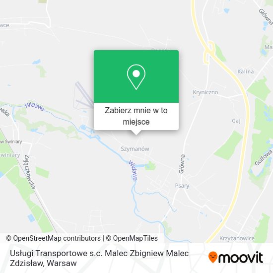 Mapa Usługi Transportowe s.c. Malec Zbigniew Malec Zdzisław