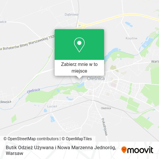 Mapa Butik Odzież Używana i Nowa Marzenna Jednoróg