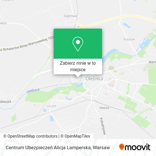 Mapa Centrum Ubezpieczeń Alicja Lamperska