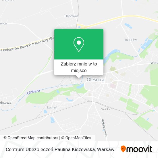 Mapa Centrum Ubezpieczeń Paulina Kiszewska