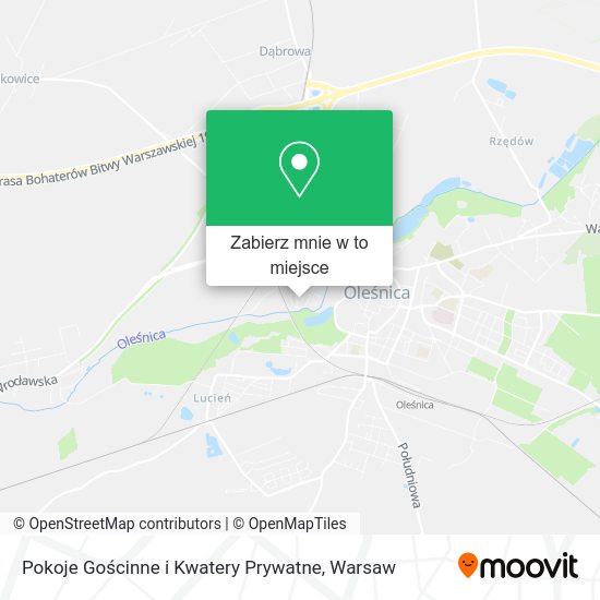 Mapa Pokoje Gościnne i Kwatery Prywatne