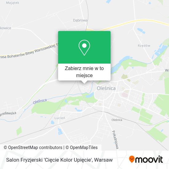 Mapa Salon Fryzjerski 'Cięcie Kolor Upięcie'