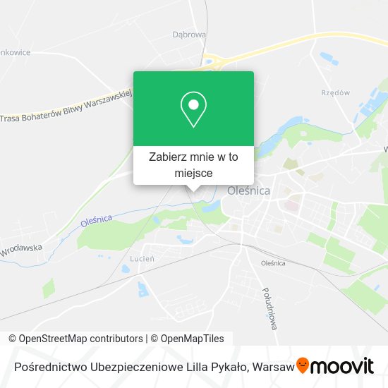 Mapa Pośrednictwo Ubezpieczeniowe Lilla Pykało