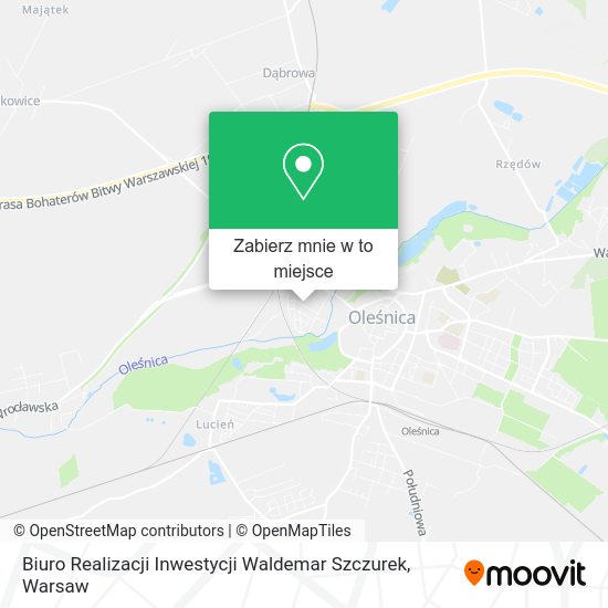 Mapa Biuro Realizacji Inwestycji Waldemar Szczurek