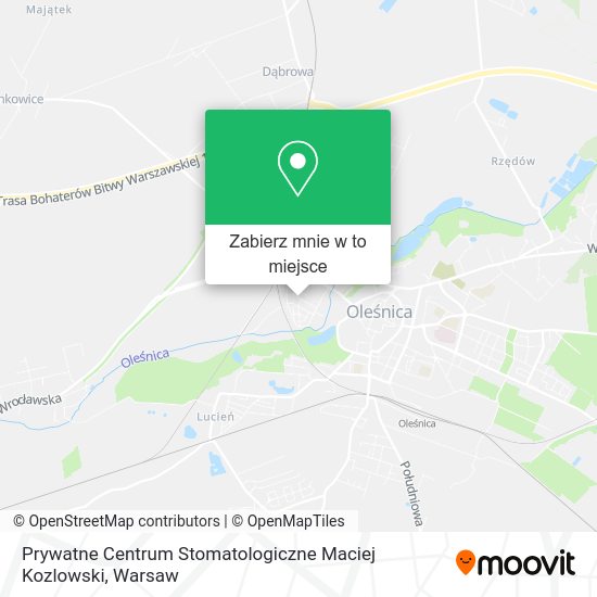 Mapa Prywatne Centrum Stomatologiczne Maciej Kozlowski