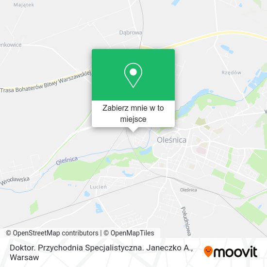 Mapa Doktor. Przychodnia Specjalistyczna. Janeczko A.