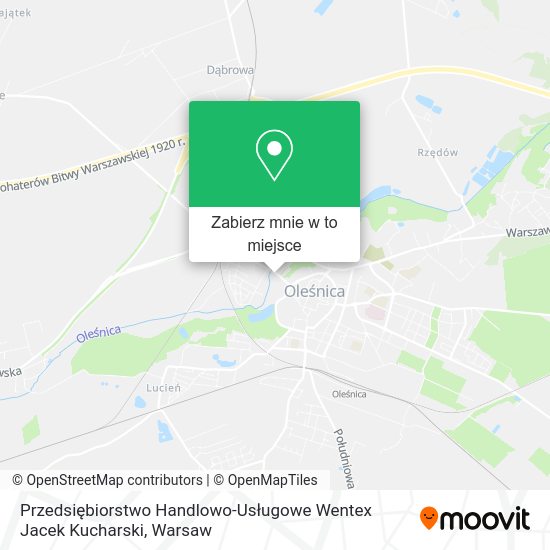 Mapa Przedsiębiorstwo Handlowo-Usługowe Wentex Jacek Kucharski