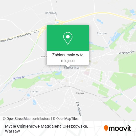 Mapa Mycie Ciśnieniowe Magdalena Cieszkowska