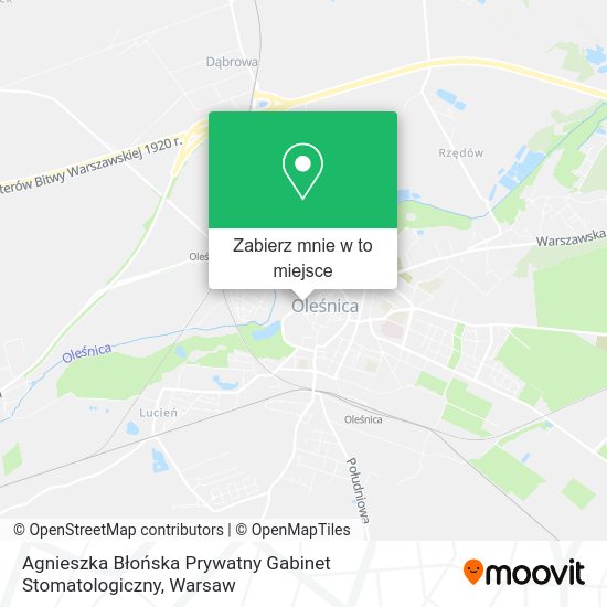 Mapa Agnieszka Błońska Prywatny Gabinet Stomatologiczny