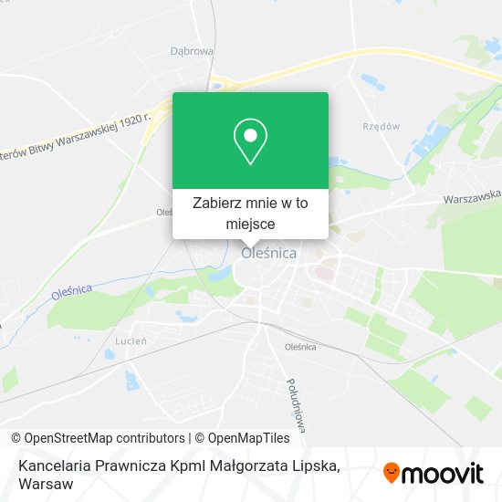 Mapa Kancelaria Prawnicza Kpml Małgorzata Lipska