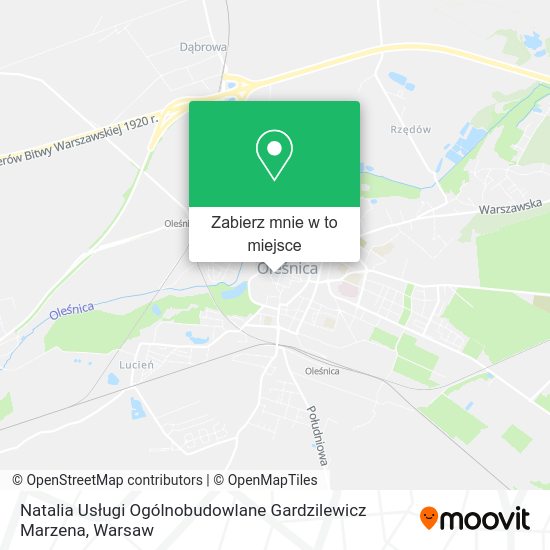 Mapa Natalia Usługi Ogólnobudowlane Gardzilewicz Marzena