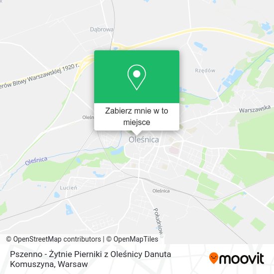 Mapa Pszenno - Żytnie Pierniki z Oleśnicy Danuta Komuszyna