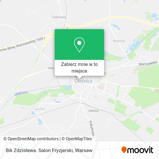 Mapa Bik Zdzisława. Salon Fryzjerski