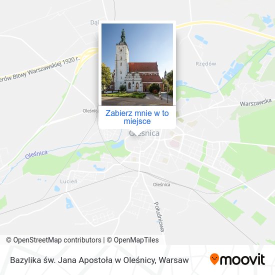 Mapa Bazylika św. Jana Apostoła w Oleśnicy