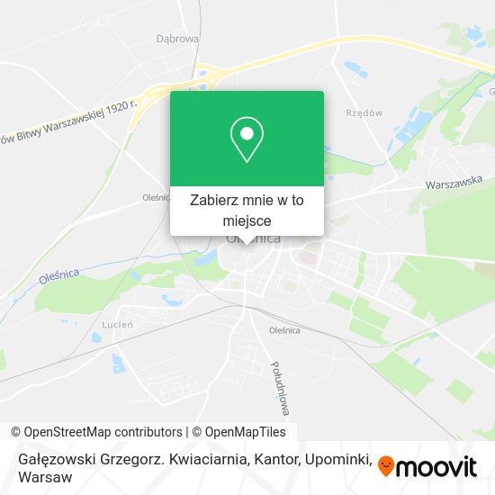 Mapa Gałęzowski Grzegorz. Kwiaciarnia, Kantor, Upominki