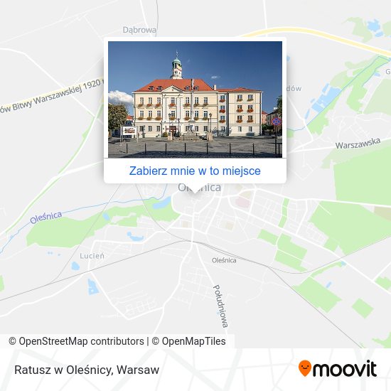 Mapa Ratusz w Oleśnicy