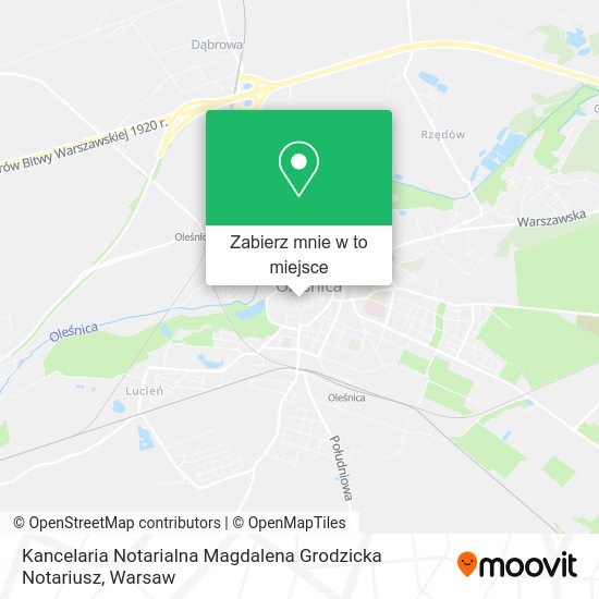 Mapa Kancelaria Notarialna Magdalena Grodzicka Notariusz