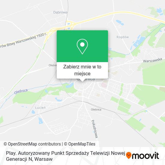 Mapa Play. Autoryzowany Punkt Sprzedaży Telewizji Nowej Generacji N