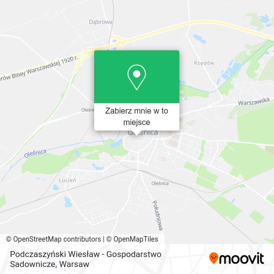 Mapa Podczaszyński Wiesław - Gospodarstwo Sadownicze