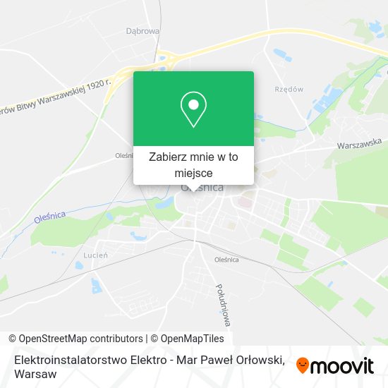 Mapa Elektroinstalatorstwo Elektro - Mar Paweł Orłowski