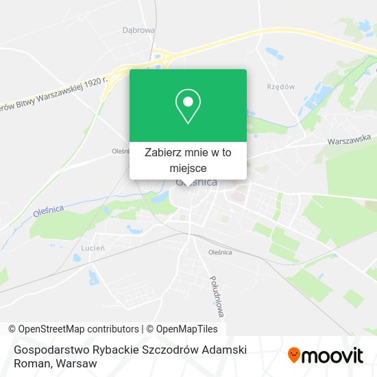 Mapa Gospodarstwo Rybackie Szczodrów Adamski Roman