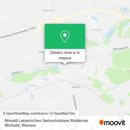 Mapa Miwald Lakiernictwo Samochodowe Waldemar Michalik