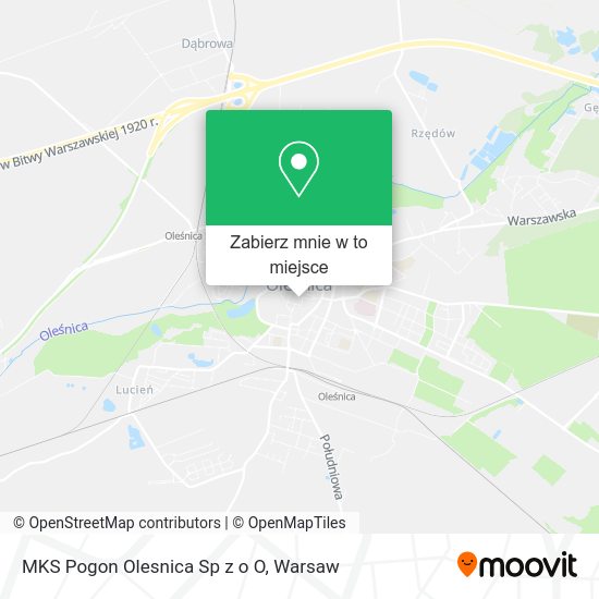 Mapa MKS Pogon Olesnica Sp z o O