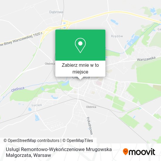 Mapa Usługi Remontowo-Wykończeniowe Mrugowska Małgorzata