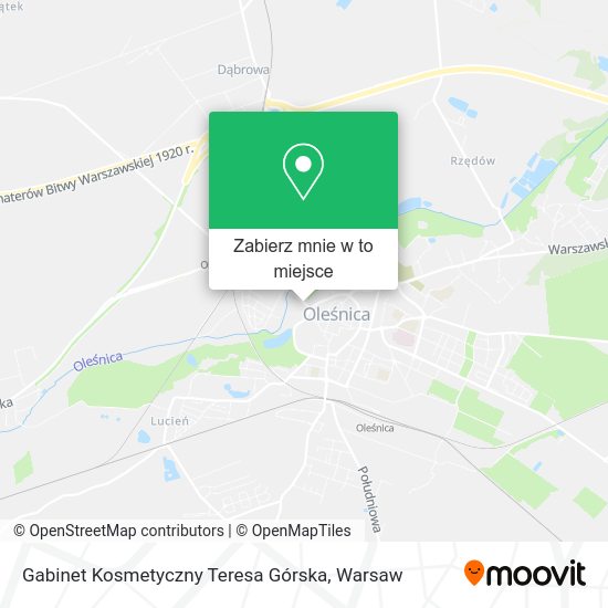 Mapa Gabinet Kosmetyczny Teresa Górska