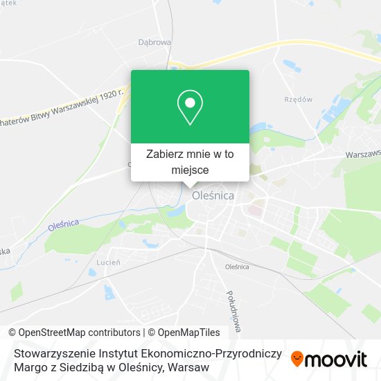 Mapa Stowarzyszenie Instytut Ekonomiczno-Przyrodniczy Margo z Siedzibą w Oleśnicy