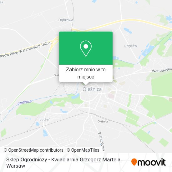 Mapa Sklep Ogrodniczy - Kwiaciarnia Grzegorz Martela