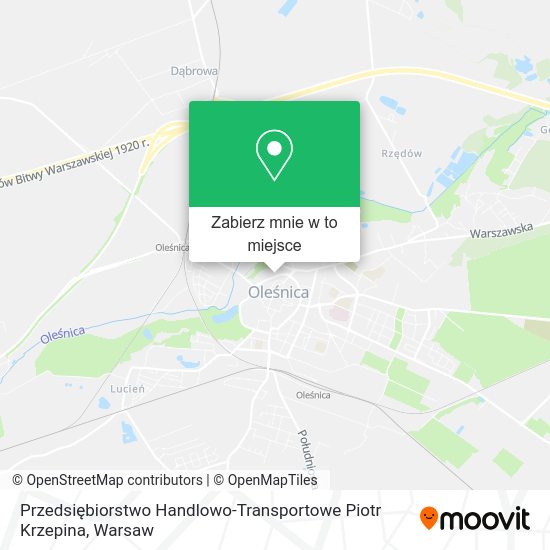 Mapa Przedsiębiorstwo Handlowo-Transportowe Piotr Krzepina