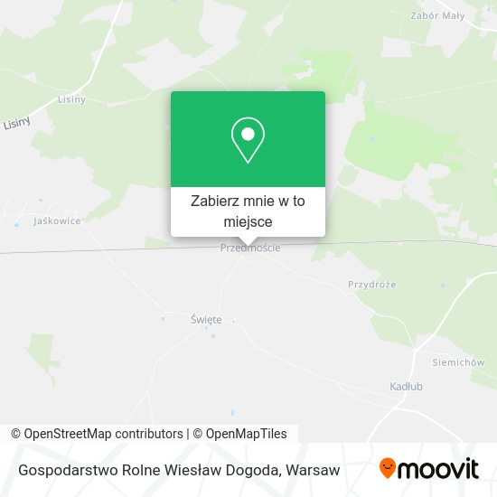 Mapa Gospodarstwo Rolne Wiesław Dogoda