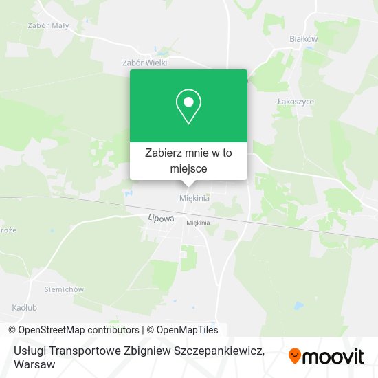 Mapa Usługi Transportowe Zbigniew Szczepankiewicz