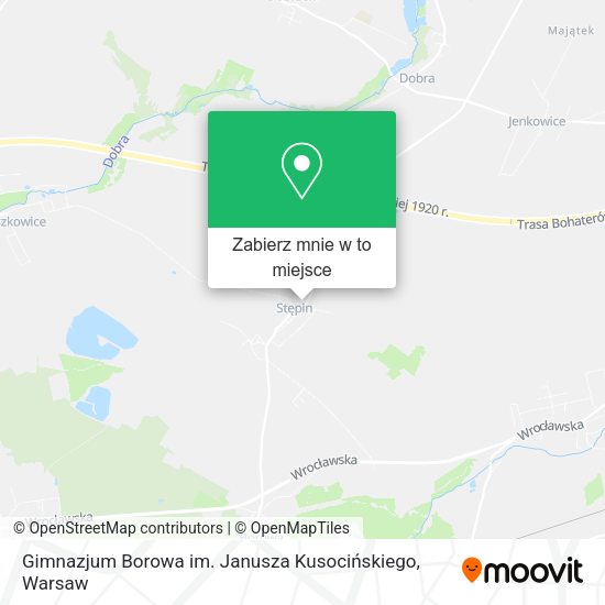 Mapa Gimnazjum Borowa im. Janusza Kusocińskiego