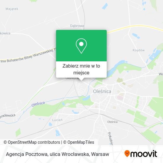 Mapa Agencja Pocztowa, ulica Wrocławska