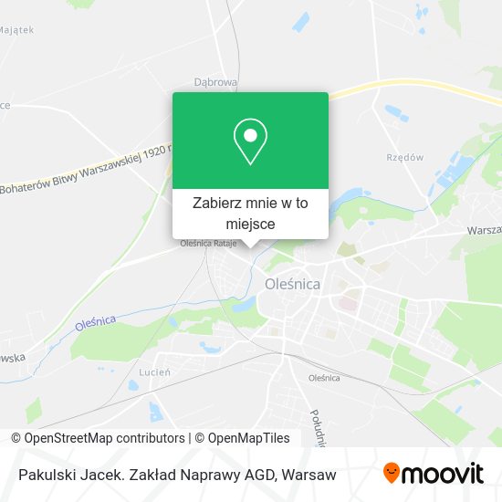 Mapa Pakulski Jacek. Zakład Naprawy AGD