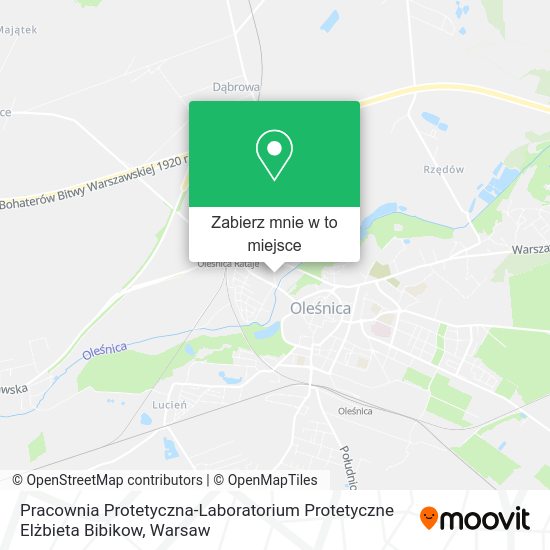 Mapa Pracownia Protetyczna-Laboratorium Protetyczne Elżbieta Bibikow