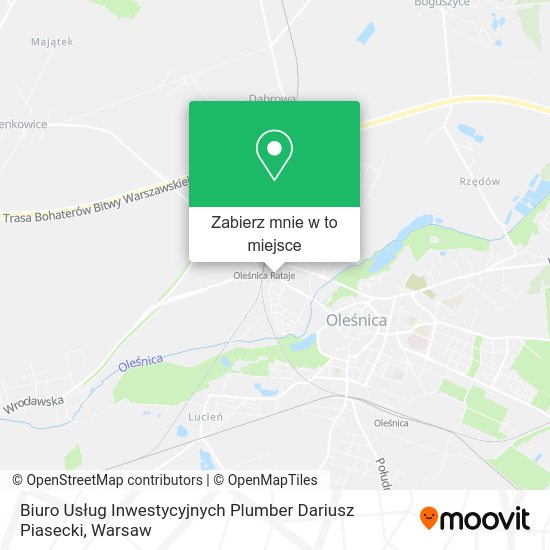 Mapa Biuro Usług Inwestycyjnych Plumber Dariusz Piasecki