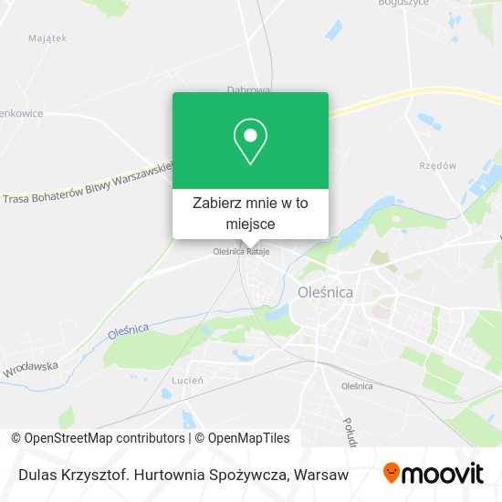 Mapa Dulas Krzysztof. Hurtownia Spożywcza