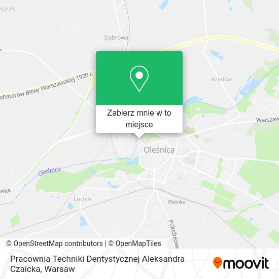 Mapa Pracownia Techniki Dentystycznej Aleksandra Czaicka