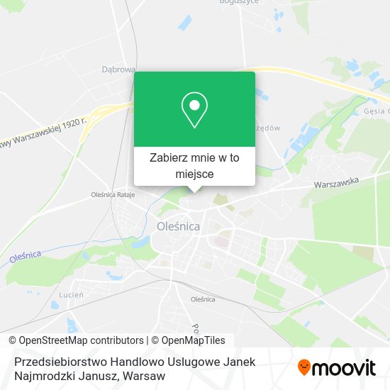 Mapa Przedsiebiorstwo Handlowo Uslugowe Janek Najmrodzki Janusz